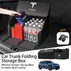 Car Valve Core Trunk Storage Box Organizer Foldable Stowing Tidying Container Bag For Model 3 Model S Model X Model Y
