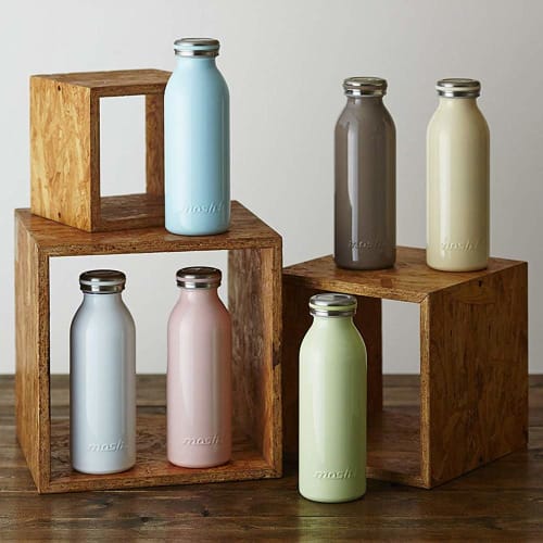 Mosh! DMMB450IV Vacuum Insulated Water Bottle, Screw Top, 0.45L, Ivory