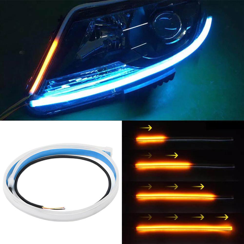 30cm Car Hood Light Strip Daytime Running Flexible LED Auto Decorative Atmosphere Ambient Lamps DRL 12V
