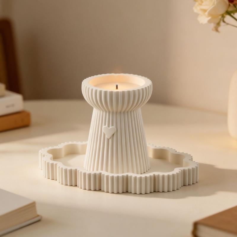 Food Grade Silicone Heart Shaped Candle Making Mould For Home Decoration And Gift Crafting