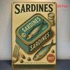 [2D flat]1pcs 20.32x30.48cm poster of canned sardines tin sign/metal iron wall art/Funny Vintage Plaque Decor, Home Decor, Restaurant Decor, Bar Decor