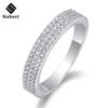 Nabest Luxury Jewelry CopperWomen Ring GRA Certified VVS D 3EX Moissanite Full Diamond Engagement Wedding Rings