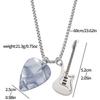 Stal Tytanowa Punkowa Łańcuszek Choker z Gitarą Modny Hip-hopowy Naszyjnik z Wisiorkiem Gitarowym Vintage Łańcuszek do Swetra z Elektryczną Gitarą