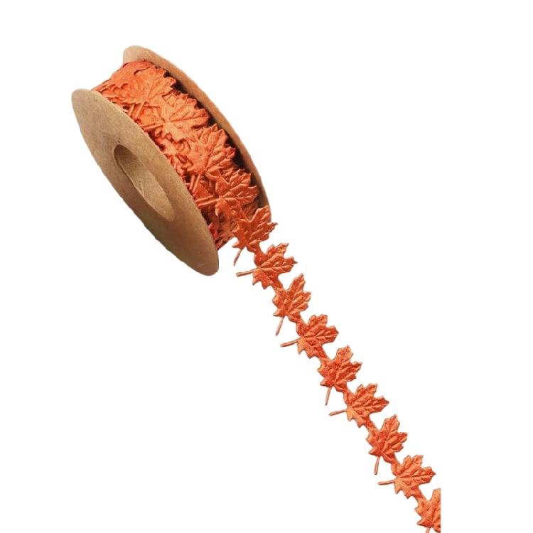 3 Rolls Maple Leaf Ribbons Green Brown Orange Decorative Ribbons Craft Ribbons Gift Wrapping Ribbon Fall Ribbons