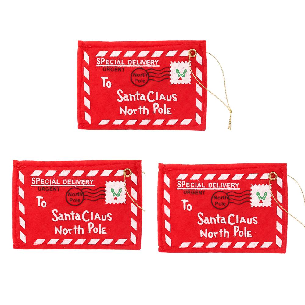 

20 шт. Рождественские фетровые конверты для писем, нетканые вышитые конфетные мешочки, подвесные украшения для рождественской елки, украшения для новогодней вечеринки About 8X12.5CM