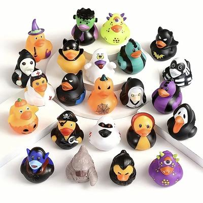 5 Stuks Halloween Rubber Eendjes In Bulk Eendjes Auto Decoratie Voor Trick Or Treat Halloween Goodie Bag Vuller Feestcadeaus Speelgoed