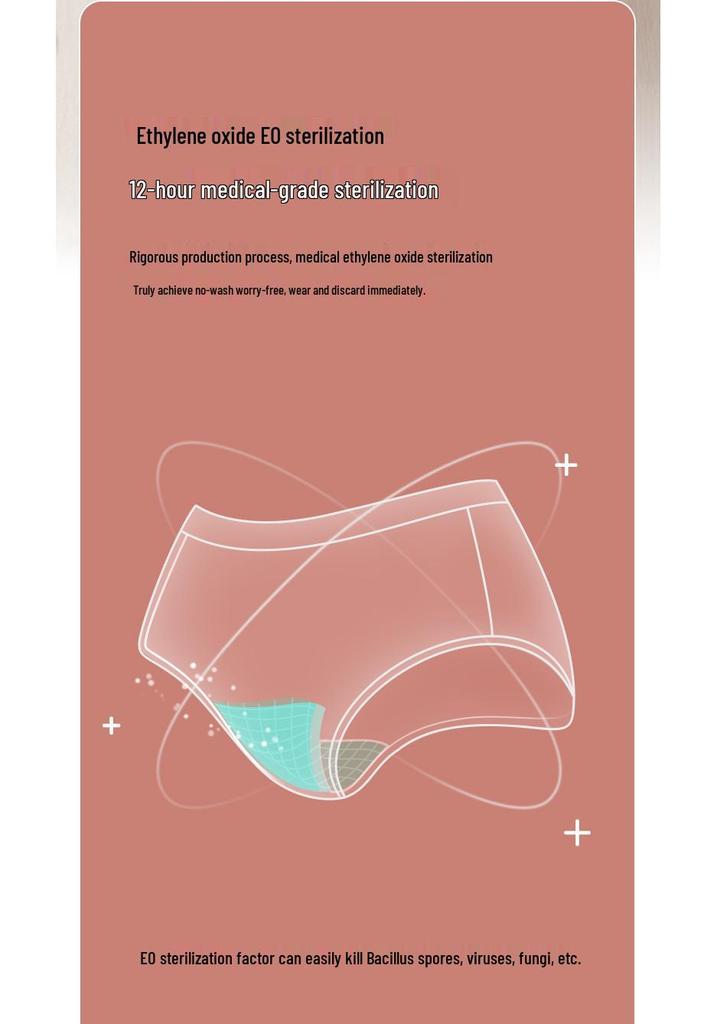 30 Pairs Disposable Cotton Underwear for Men & Women - Sterile, Wash-Free, Ideal for Travel