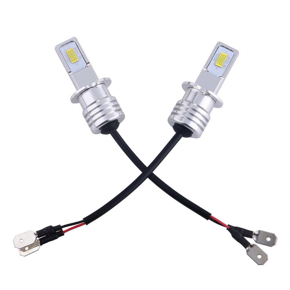 Pair 80W H3 Car Headlight 3570 2SMD LED Bulb Head Lamp 4000LM LED Chips Fog Bulb 6000K White Blue Yellow DC12V 24V
