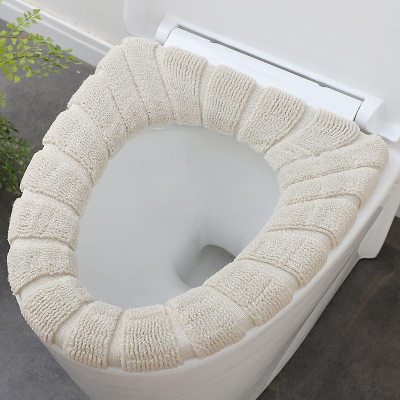 

Polyester Toilet Seat Cushion - Knitted, Warm, Elastic, Thickened, O-shaped Pad