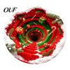 Christmas Party Supplies 3D Round Rug, Optical Illusion Area Santa Claus Deep Hole Floor Mat Prints, Non-slip Welcome Rug for Entrance Living
