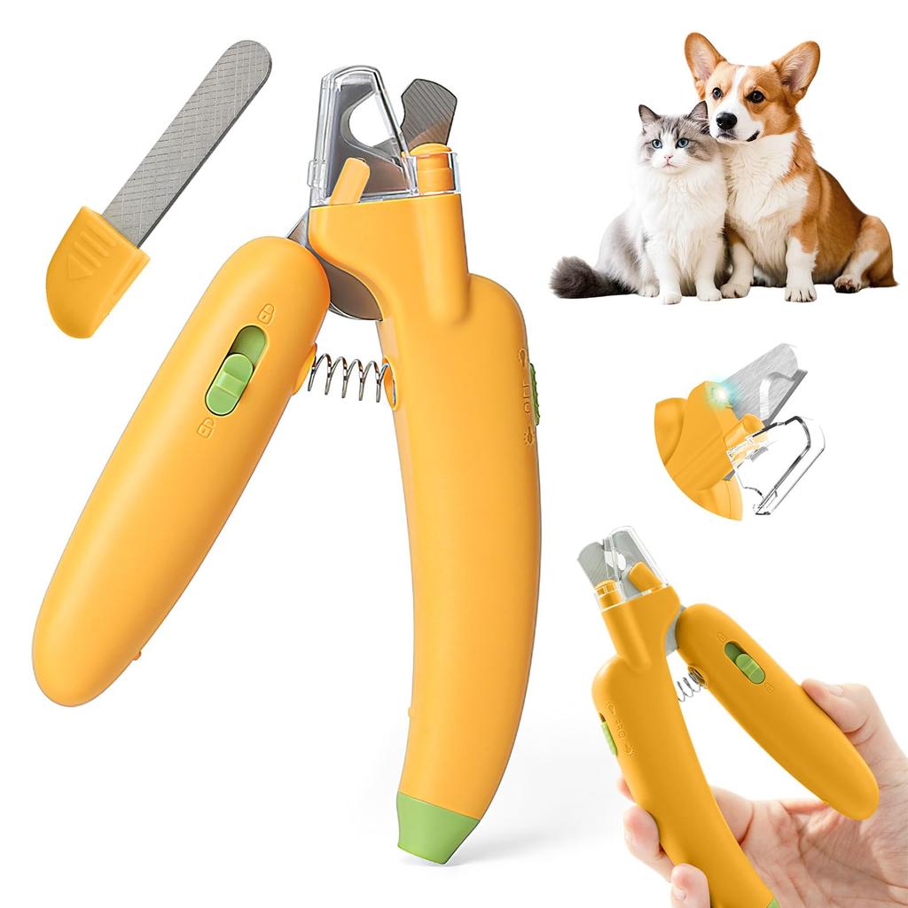 KeyNuts 2025 Upgraded Electric Nail Trimmer for and with LED Light for Easy Operation Even for Stainless Steel Blades for Easy and Storage Case Pets,
