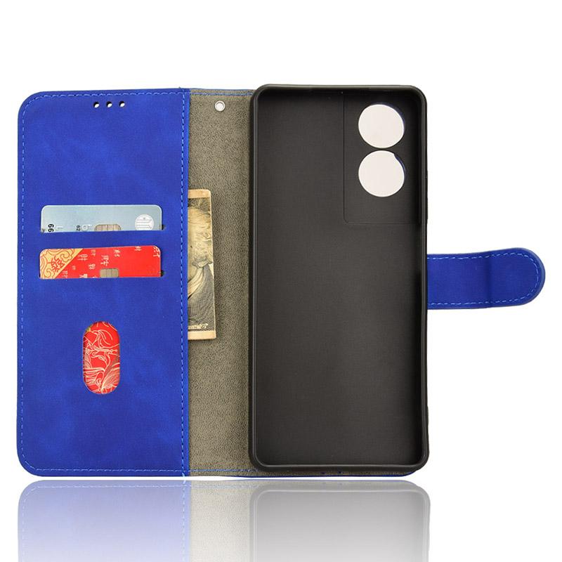 For TCL 50 SE Case PU Leather Folio Stand View Phone Cover Skin-touch