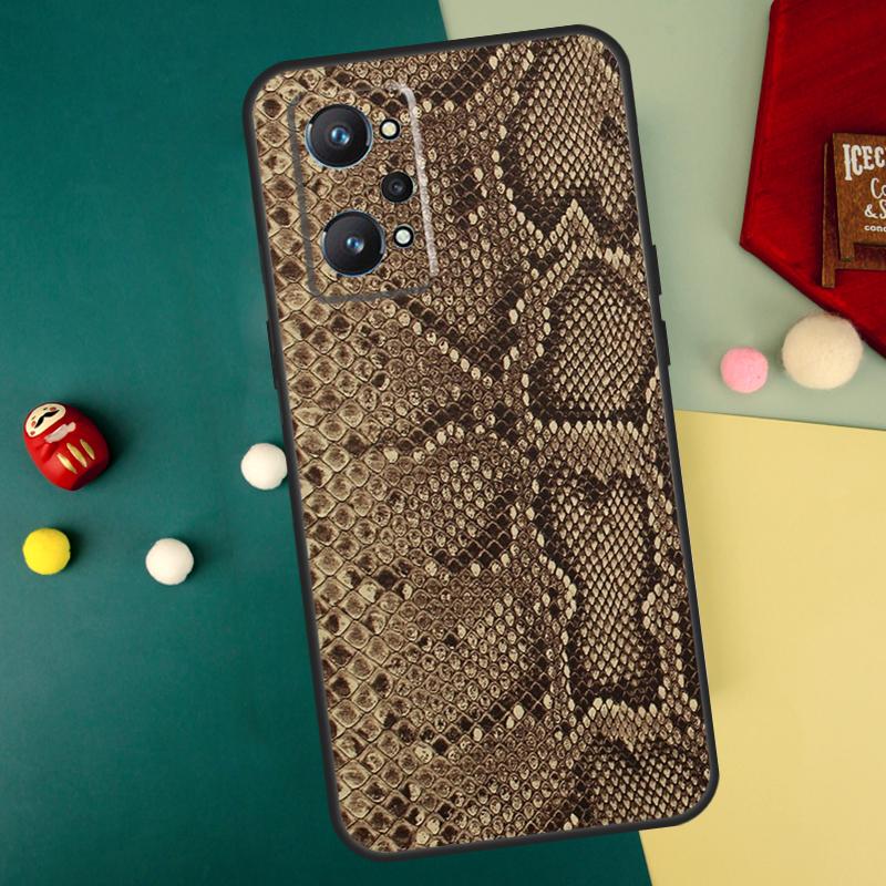 Snake Skin For Realme 12 11 Pro Plus 9 10 GT5 GT3 GT Neo5 C35 C31 C30 C33 C51 C53 C55 C25s C21Y Case