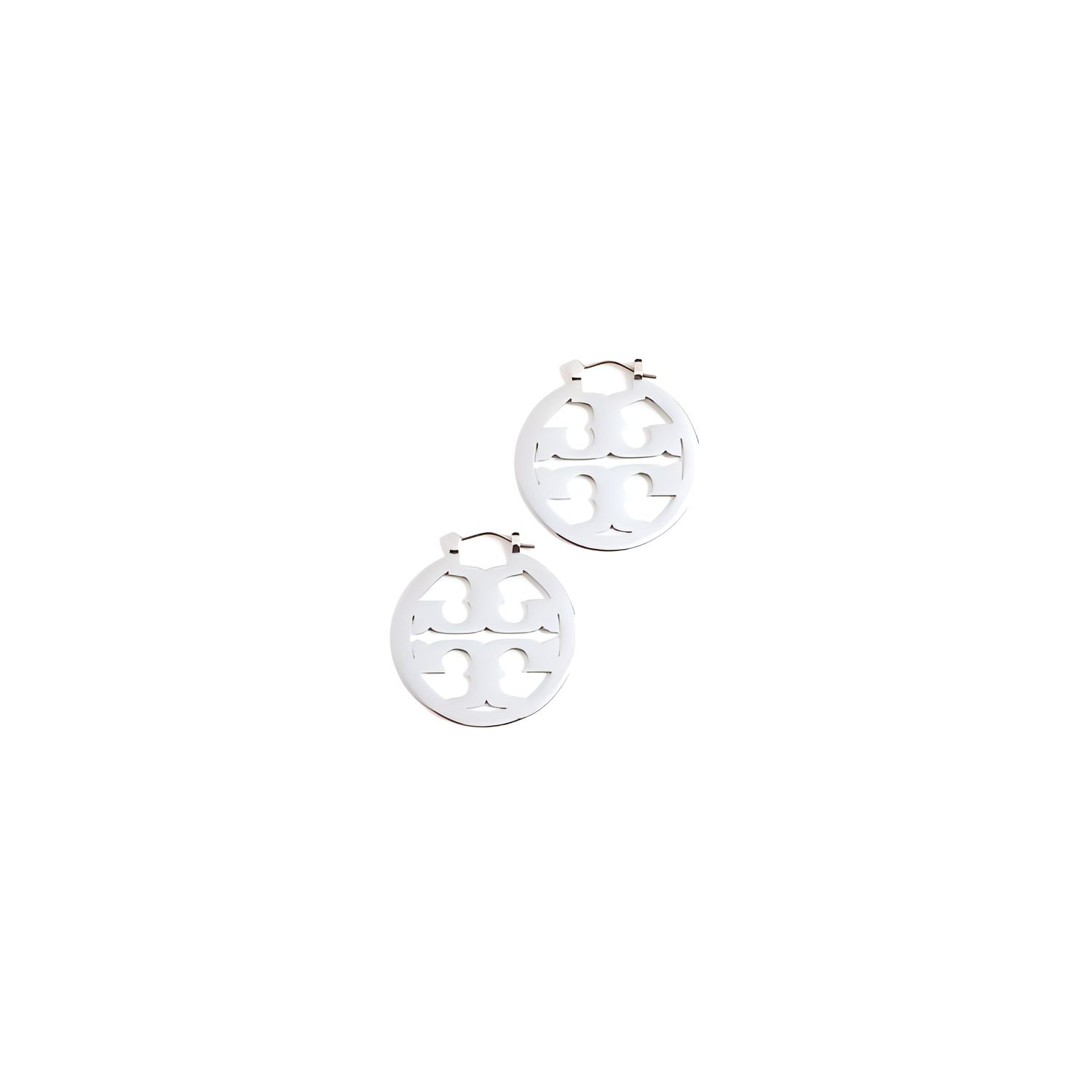 Tory Burch Logo Stainless Steel Earrings Women earrings Silver 100764893 F,Silver