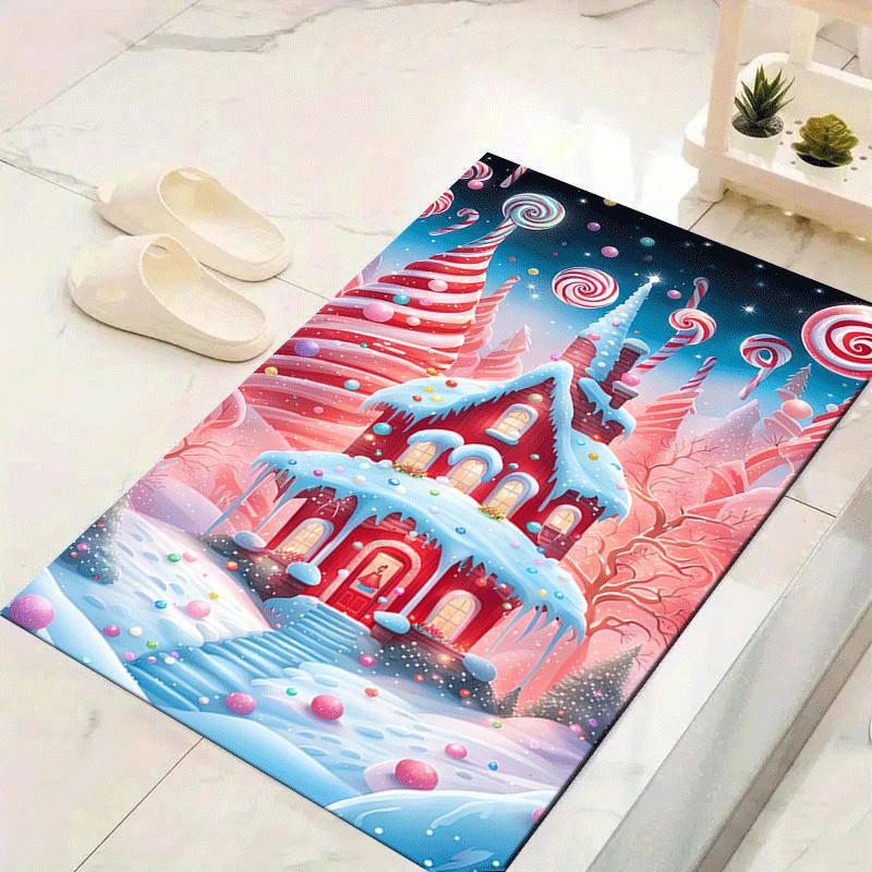 

1pc Beautiful candy house Design Area Rug - Soft, Anti-Slip, and Durable Gaming Room Decor for Bedroom 60cm by 90cm