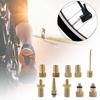 10Pcs Bike Tire Valve Adapter,   Valve Adapter French Brass Conversion Set for Nozzle Nozzle Tool   Tool