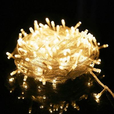 Warm White LED Christmas Fairy Lights Waterproof 50M 100M 8 Modes EU Plug 24V-36V Holiday Wedding Party String Decor For Lighting Celebration
