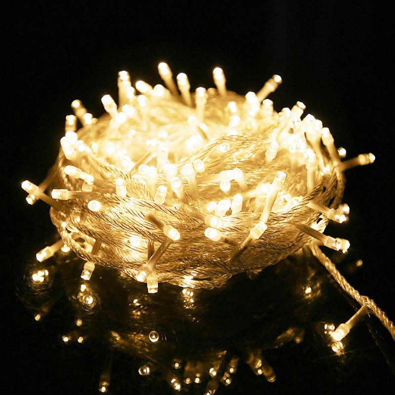 Warm white LED Christmas Fairy Lights Waterproof 50M 100M 8 Modes EU Plug 24V-36V Holiday Wedding Party String Decor For Lighting Celebration