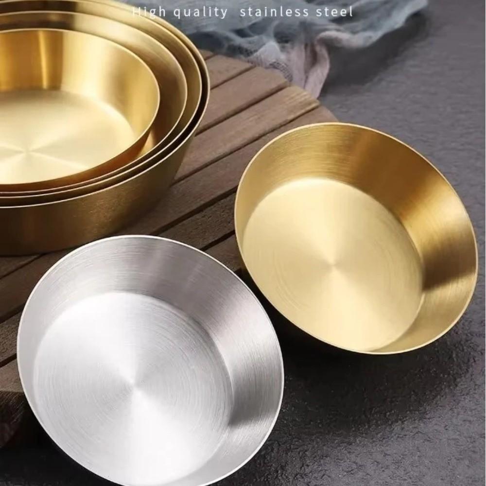 Einlagiges Gewürz-Dip-Schälchen 304 Edelstahl Kalte Speisen Kimchi-Schale Koreanisches Barbecue