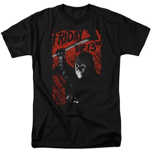 Friday the 13th Jason Lives Adult 18/1 T-Shirt Black Unisex T-Shirt XXL