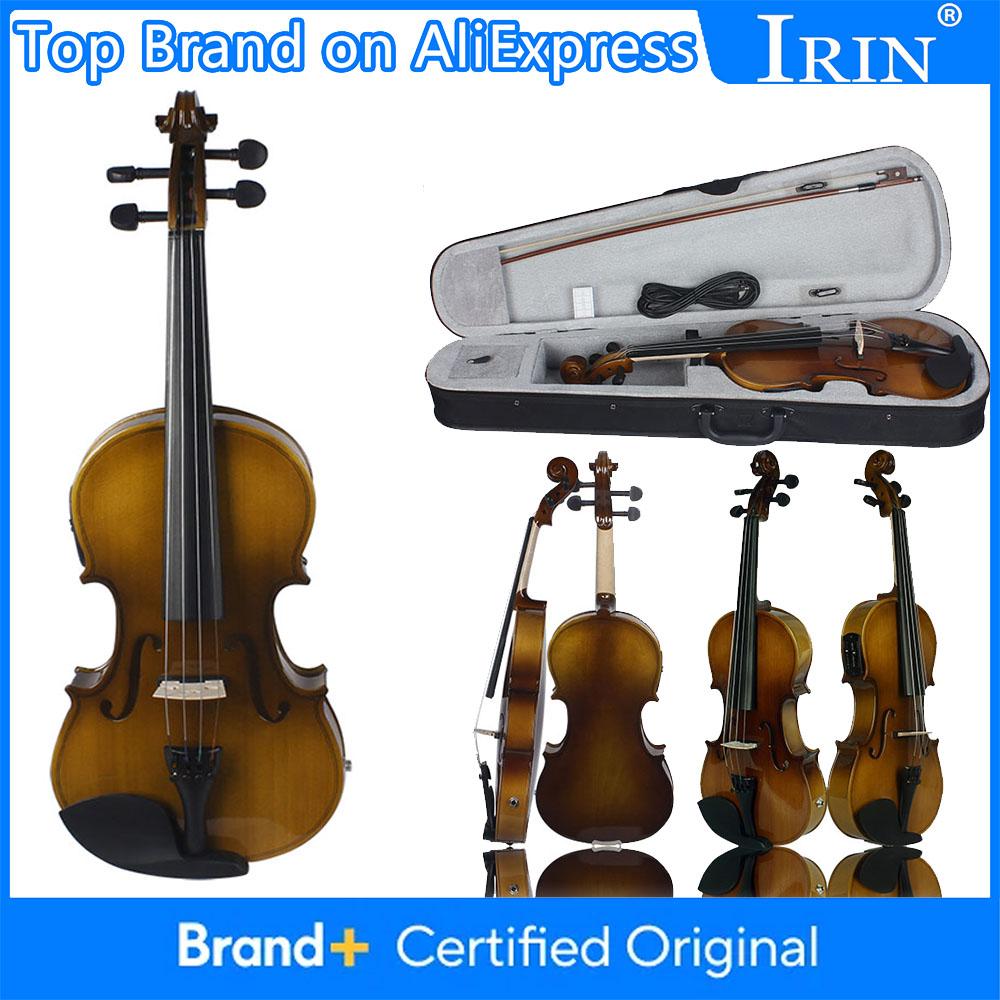 IRIN EQ Electric Smart Violin 4/4 Full Size Acoustic with Case Bow Strings Shoulder Rest Solid Wood Violin For Beginner Students