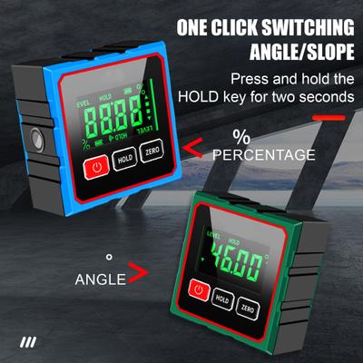 Localizador de Ângulo Digital Magnético Visor LCD Nível Eletrônico de Caixa Cubo Inclinômetro Preciso Serra de Mesa Esquadria Transferidor Ferramenta de Medição para Marcenaria