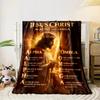Jesus Christ Alpha and Omega BlanketFlannel blanket for bedroom, living room, sofa, and nap