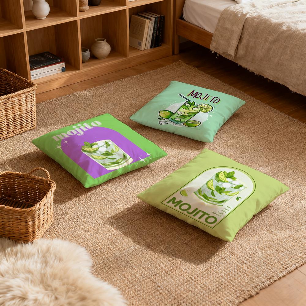 Pillow Case Luxurious Home Office, Sofa Decorative Multi Sized Car Seat Cushions, Pillowcases Mojito Cocktail Art