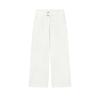 White Series Simple Versatile Comfortable Woven Wide Leg Casual Pants Women Bottoms Cloud-White F11W523801F-WT