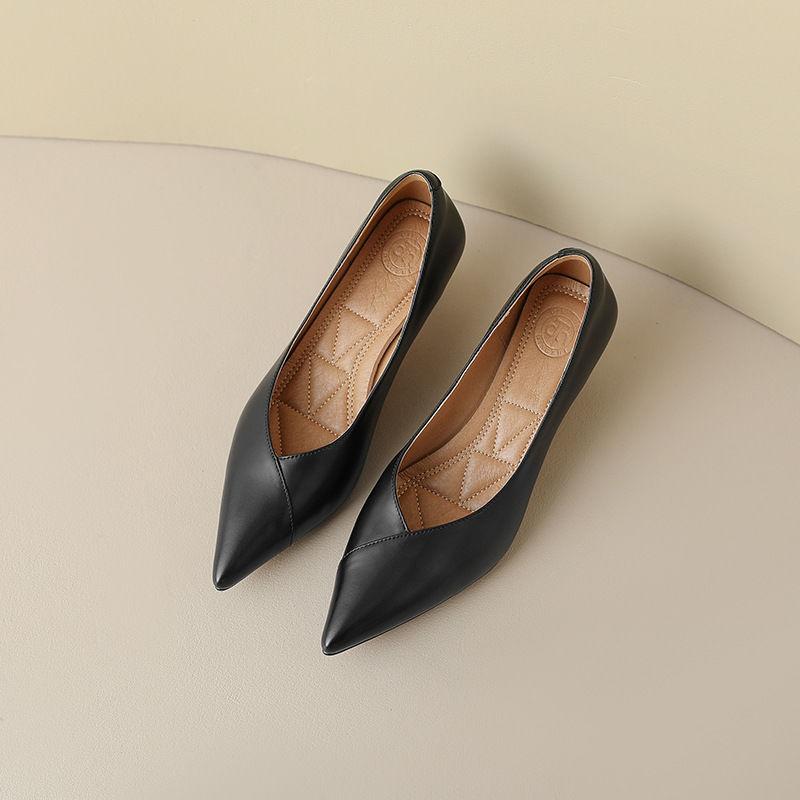 Retro With Medium Heels Women's Shoes Office Pointed Toe Ladies Pumps Quick Delivery Popular Chic and Elegant Spring Shoe Sale