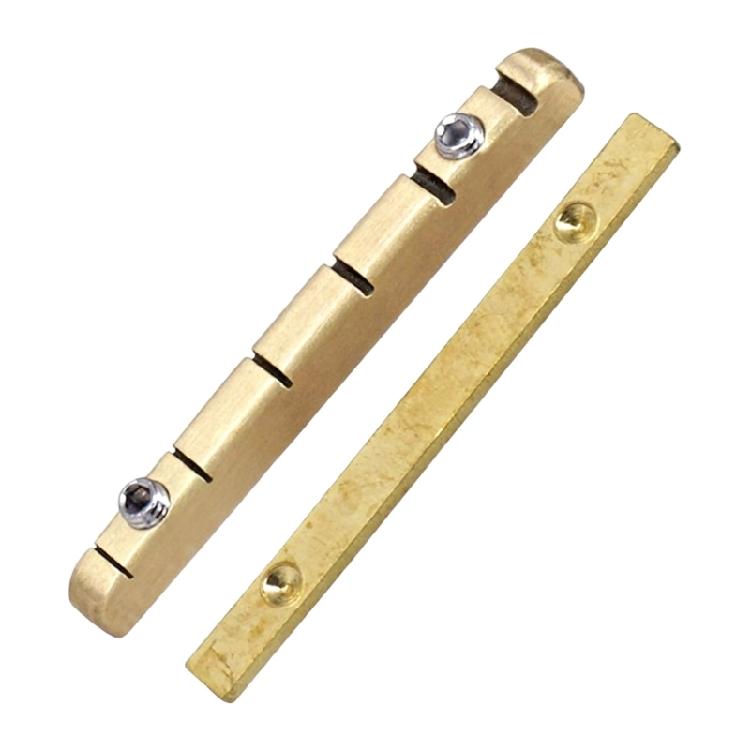 Porca de Latão Ajustável para Guitarra Elétrica com Ajuste de Altura e Sustain Aprimorado com Placa de Base e Chave