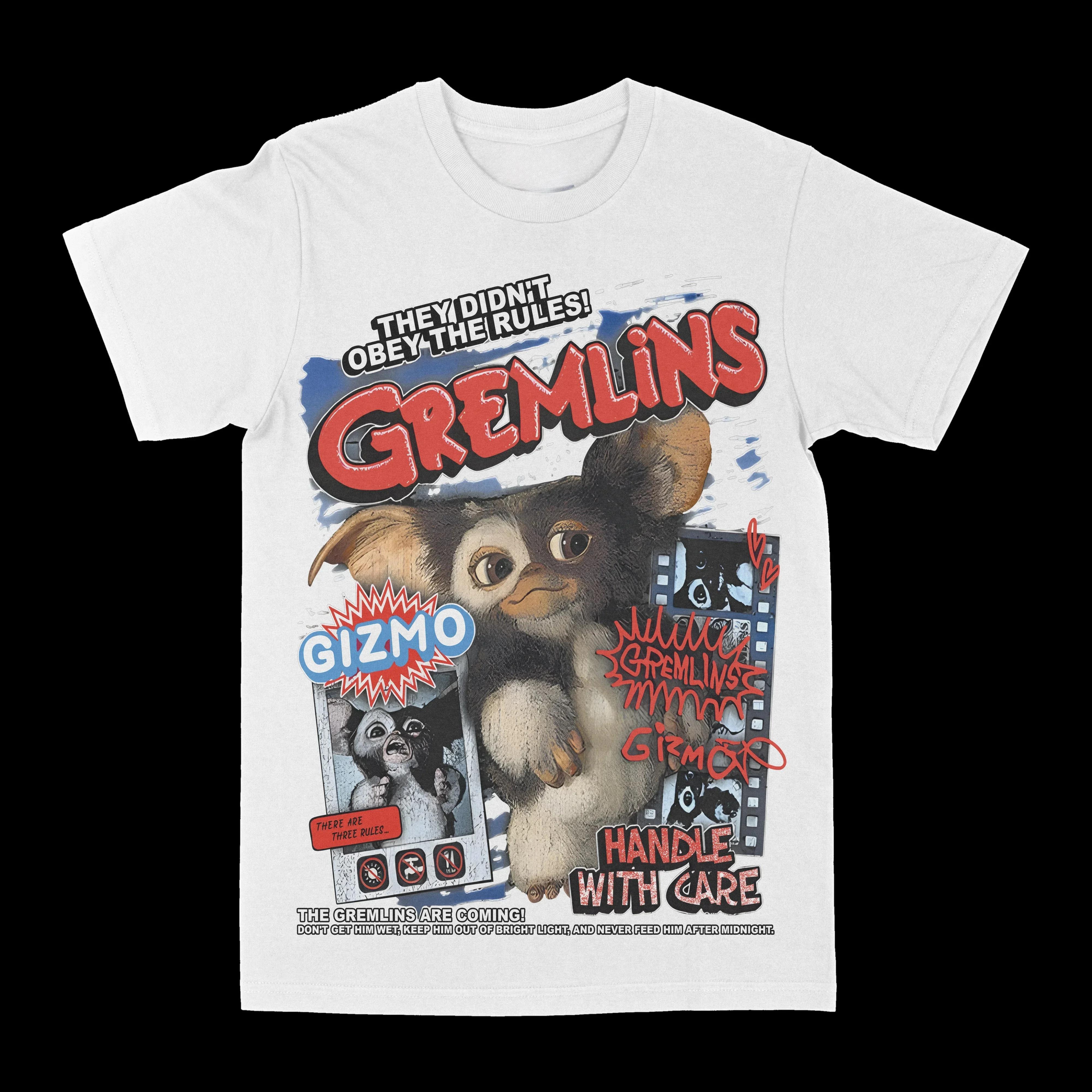 

Summer Men Gremlins Graphic T-shirts Pure Cotton Sports Casual Top Loose Large Size Unisex Top Men Unsiex Oversized T Shirt 4XL