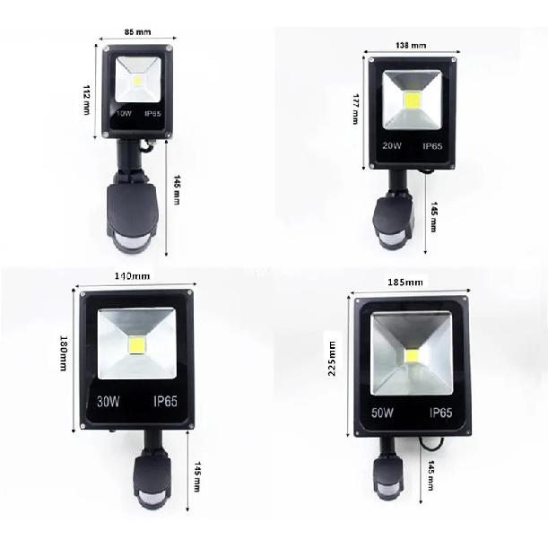 PIR Infrared Motion Sensor 10W 20W 30W LED Floodlights 230V 50W Outdoor Lighting Reflector Spot Flood lights Garden Wall Lamp