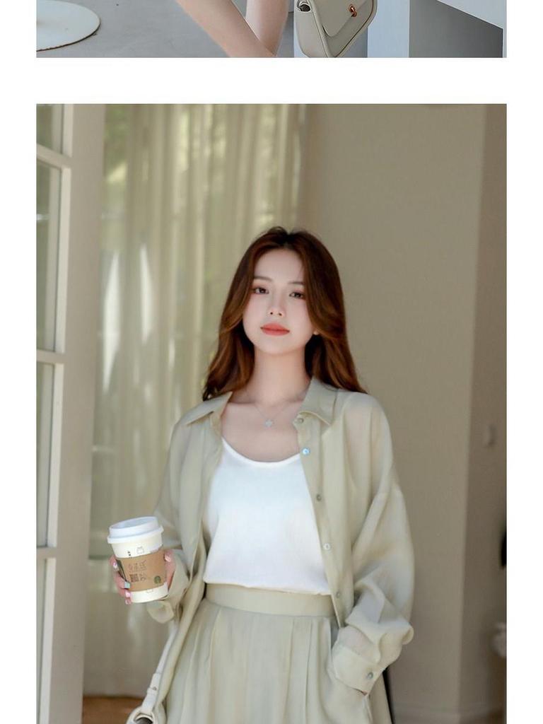 Women's Tencel Summer 2026 Petite Outfit: Shorts, Vest, and Sun Shirt Set