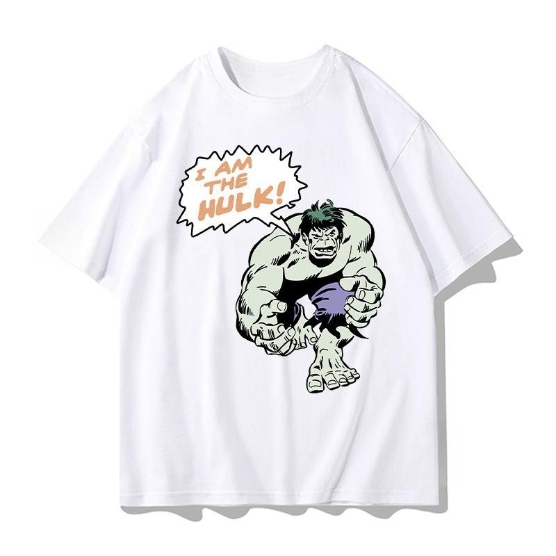 Genuine  High-quality Avengers Short-sleeved Summer Hulk Printed T-shirt Men's And Women's Short-sleeved TopsJacket