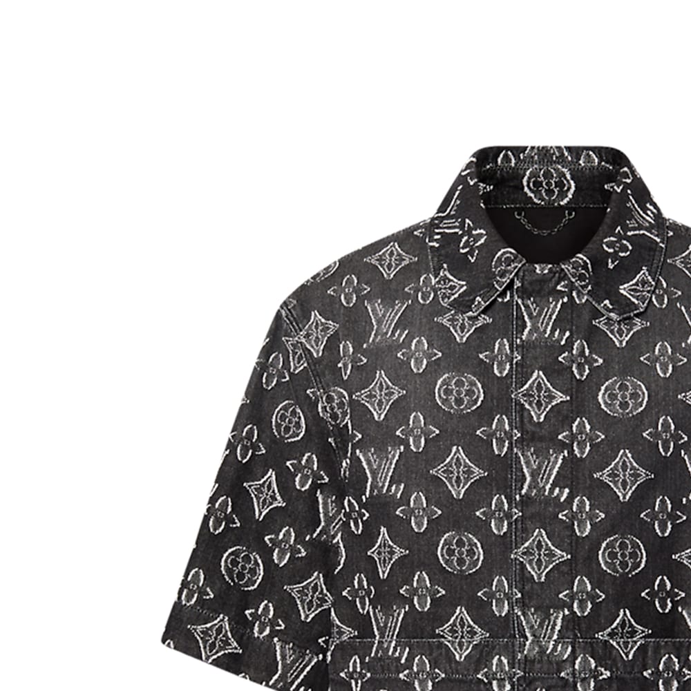 LOUIS VUITTON Shirt Men's Black 1ABYOM