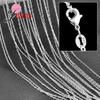 Wholesale 1PC 22 Inches Fine Real Pure 925 Sterling Silver Unisex Jewelry Necklace Chains With Lobster Clasps