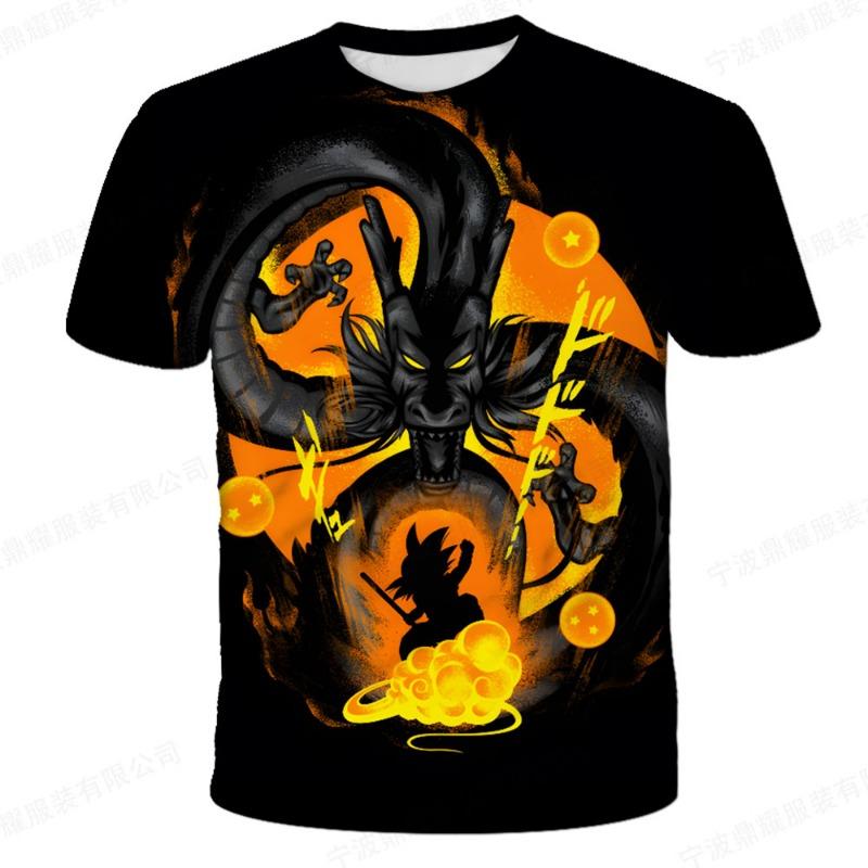 2026 New Fashion Dragon Ball 3d T-Shirt Summer Short Sleeve XXS