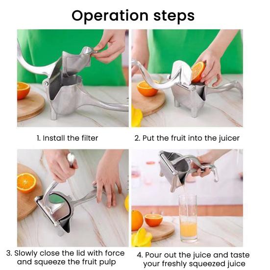 Manual Lemon Juicer Hand Press Citrus Squeezer for Lemon Orange Lime Portable Juice Extractor for Home