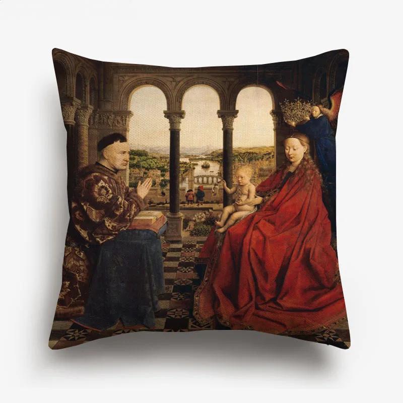The Emperor Napoleon Cushion Covers European Neoclassicism Retro Vintage Portrait Oil Painting Decorative Pillows For Sofa