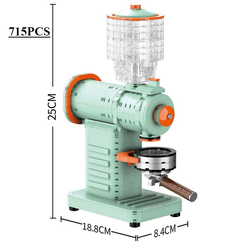 Zhegao Blocks Diy Coffee Machine Bread Building Bricks Classic Typewriter Telescope Educational Toy Boy Present Girl Gift