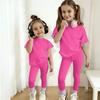 Boys And Girls Set Kids Casual Short Sleeve Top And Long Pants Set