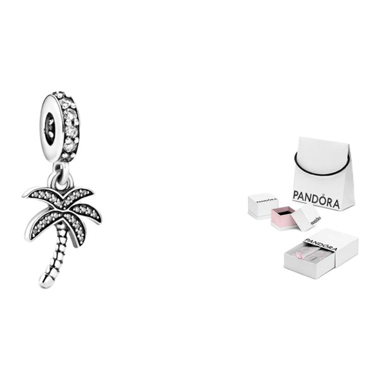 Pandora Moments Fashion Trend Shining Palm Tree 925 Silver Cubic Zirconia Jewelry Women jewelry 791540CZ Silver