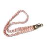Handmade Elastic Phone Lanyard with Pleated Fabric and Neck Strap for Work ID
