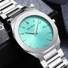 MINIFOCUS Men's Simple Quartz Watch with Stainless Steel Strap Date Display Water-Resistant Stylish Casual Wristwatch