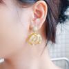 WWJ Koreanischer High-End-Sinn für kleinen Duft Doppelrund Damen Temperament Trend Zirkon Damen Allround-Anhänger Ohrringe