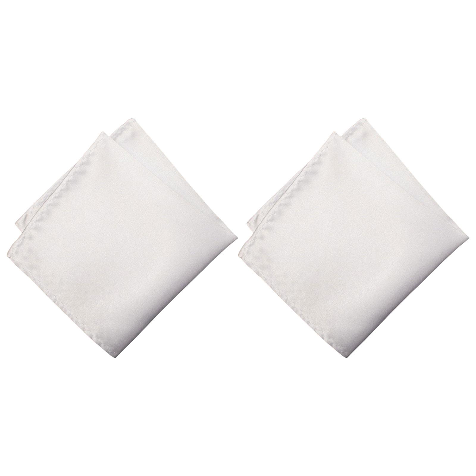 

2 шт. Мужской нагрудный платок Классический вискозный носовой платок для деловой встречи, формального случая, однотонный банкетный платок C