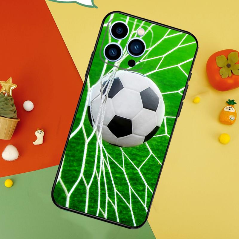 

Football Soccer Ball Phone Case For iPhone 17 Pro Max16 15 14 13 11 12 Pro Max Plus 12 13 Mini 16e 17 Air Cover iPhone 11Pro MAX