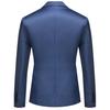 Formal Blazer Solid Color Turndown Collar One Button Four Seasons Slim Fit Pockets Suit Jacket for Wedding