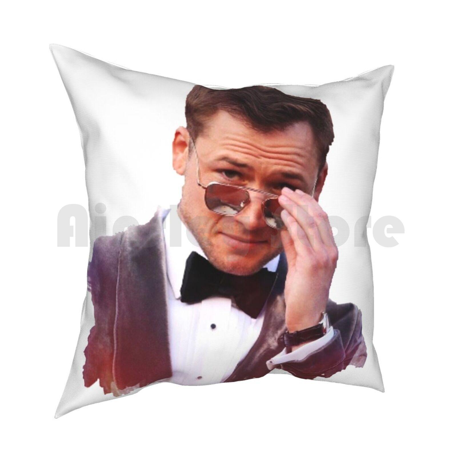 Taron Egerton Sunglasses Pillow Case Printed Home Soft DIY Pillow Cover Taron Egerton Taron Egerton Sunglasses Rocketman 30x30cm 12x12in